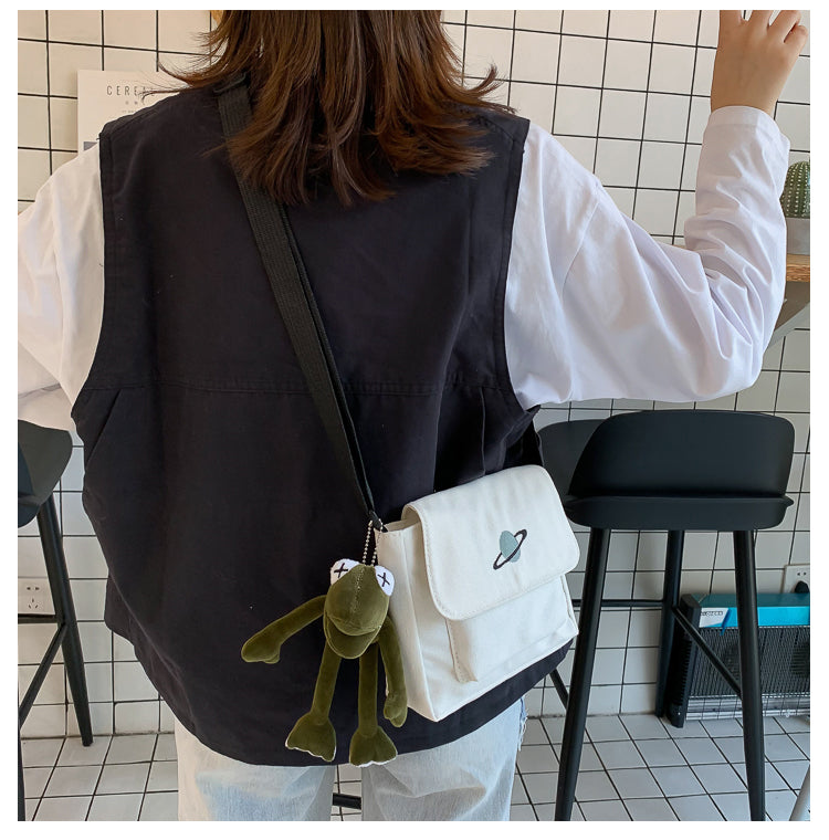 Casual Collage Student Messenger Bag Women Small Bag Canvas Shoulder Bag For Women Print Crossbody Bags Bolsas Sac