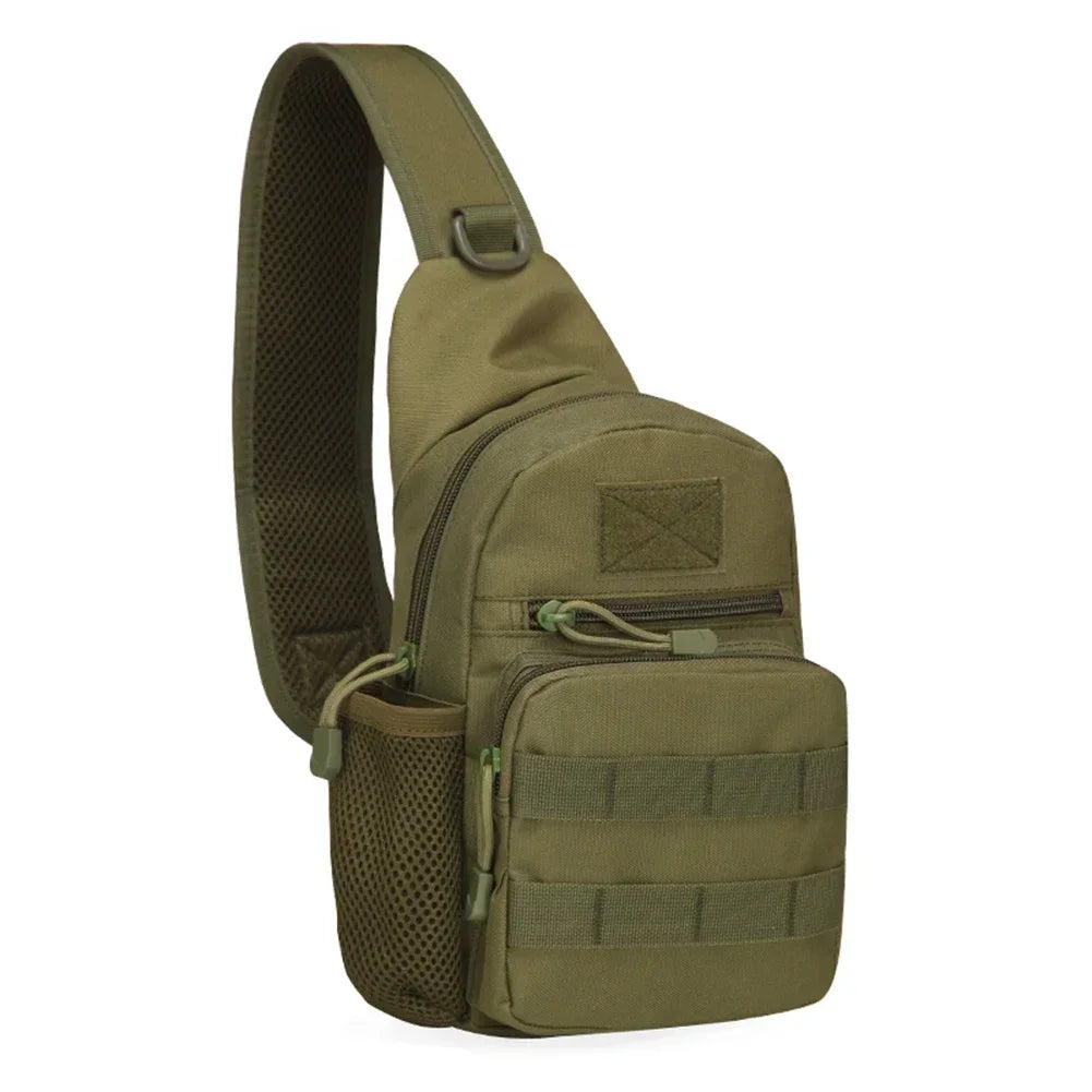 Small Outdoor Tactical Camouflage Kettle Chest Bag Men's Hiking Backpack Nylon Hunting Fishing Camo Hiking Shoulder Bag