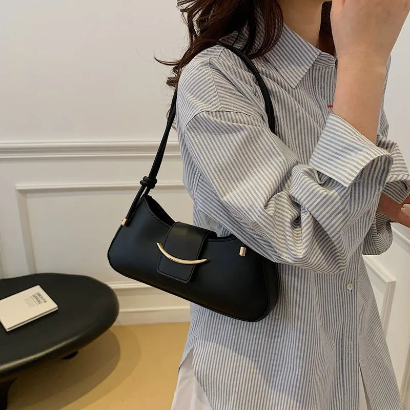 Fashion PU Leather Tote Bag, Stylish Single Handbags Shoulder Underarm Bag, Stylish Simple Cross Body Bags for Women Daily Use