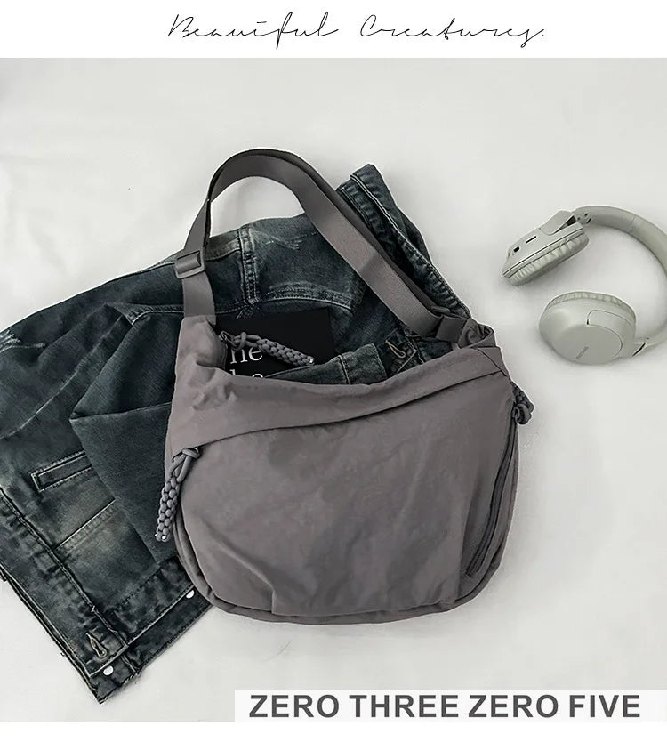 Casual Nylon Hobos Crossbody Bag for Women Designer Shoulder Bags Large Capacity Tote Bag Lady Travel Shopper Bag Female Purses