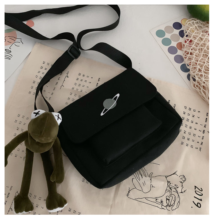 Casual Collage Student Messenger Bag Women Small Bag Canvas Shoulder Bag For Women Print Crossbody Bags Bolsas Sac