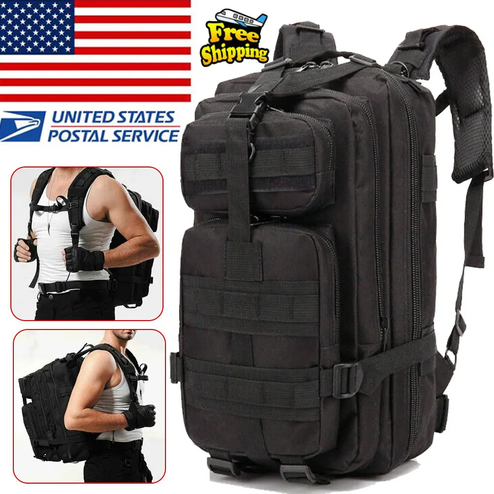30L Tactical Backpack Assault Backpack Molle 3P Camping Hunting Backpacks Camo 3 Day Rucksack Men Hiking Outdoor Travel Backpack