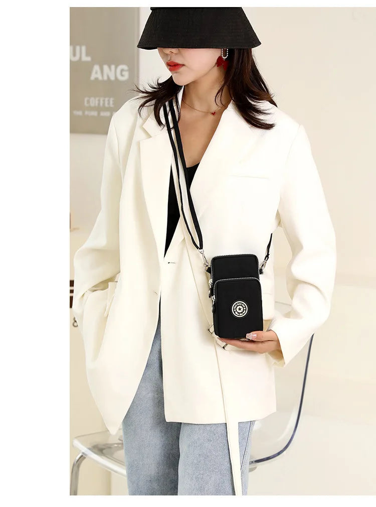 Sports Arm Bag, Women Mobile Phone Bag Running Messenger Purse Wallet, Women's Shoulder Cross Body Bags Multi Layer Zipper Pouch