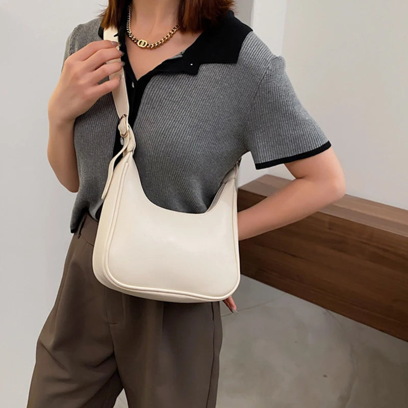 PU Leather Shoulder Messenger Bag Women Causal Luxury Handbags and Purse Female Designer Hobos Bag Small Brand Crossbody Bags