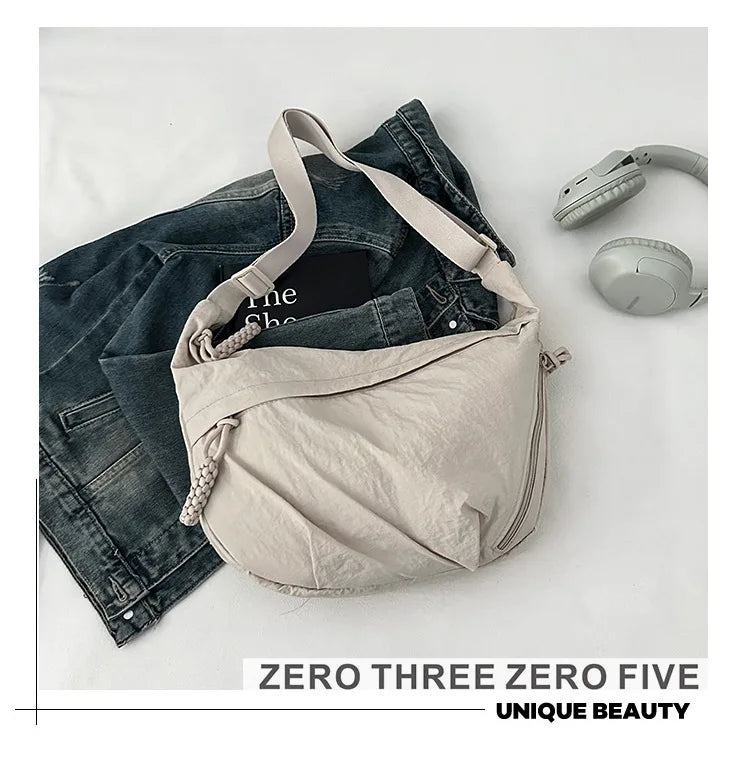 Casual Nylon Hobos Crossbody Bag for Women Designer Shoulder Bags Large Capacity Tote Bag Lady Travel Shopper Bag Female Purses