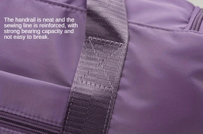 Nylon Travel Gym Bag with Shoe Compartment Dry Wet Separation, Organizer Pockets, Sports Bag for Women/Men, Student Essentials