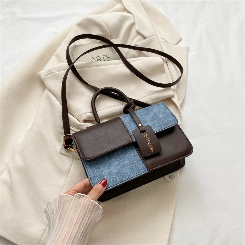 Fashionable PU Leather Handbag Women for Commuting, Stylish Single Color Blocking Handbags Shoulder Bag, Daily Outfit Tote Bag