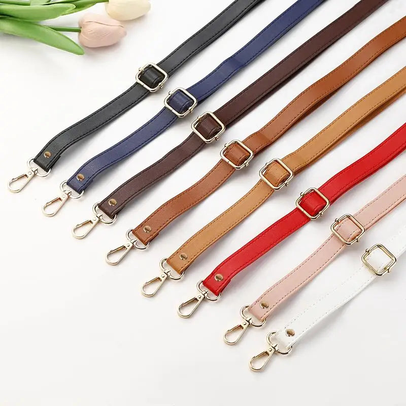 130cm Faux Leather Shoulder Bag Strap DIY Purse Handle Adjustable Crossbody Handbag Belt with Clasp Replacement Strap For Bags