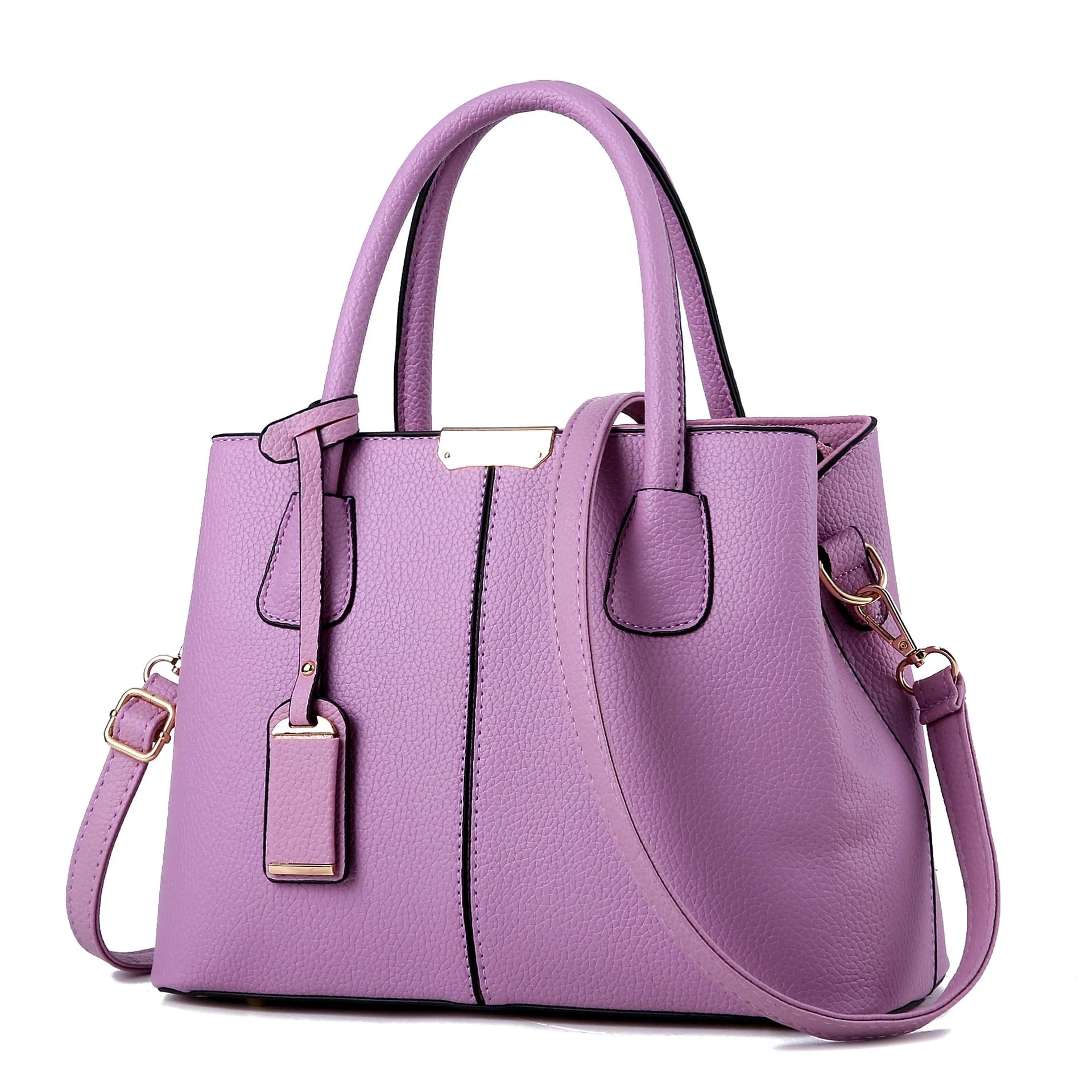 Shaping PU Leather Handbag, Stylish Versatile Tote Shoulder Bag, Large Capacity Crossbody Bag with Adjustable Straps,Zip Closure