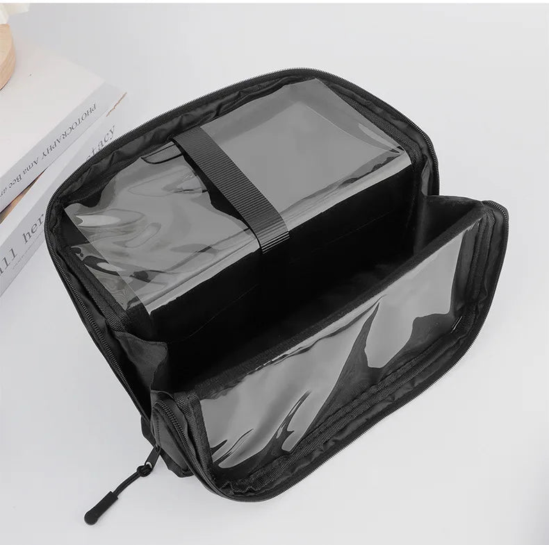 European and American Portable Makeup Storage Bag Professional Makeup Handbag with Magnetic Closure Brush Bag Foldable Large Cap
