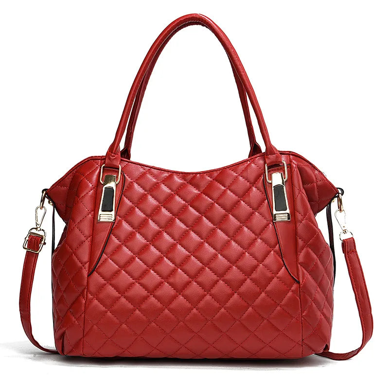 Women's bags, fashionable soft leather handbags, simple large-capacity bags, one shoulder crossbody women's large bags