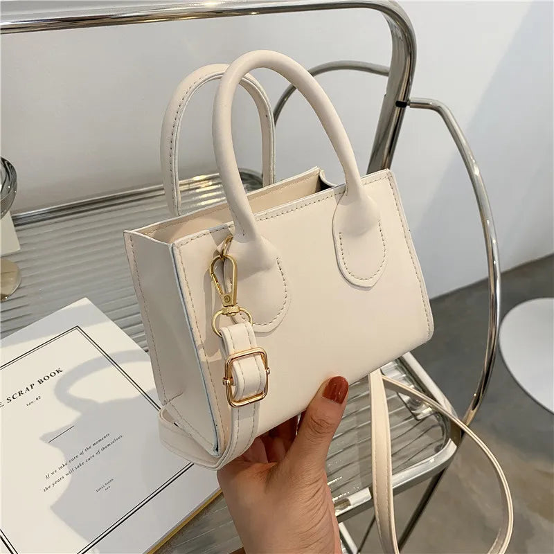 Soild Color Messenger Bags For Women PU Leather Brand Female Crossbody Shoulder Bag Luxury Design Mini Handbags and Purse Bag