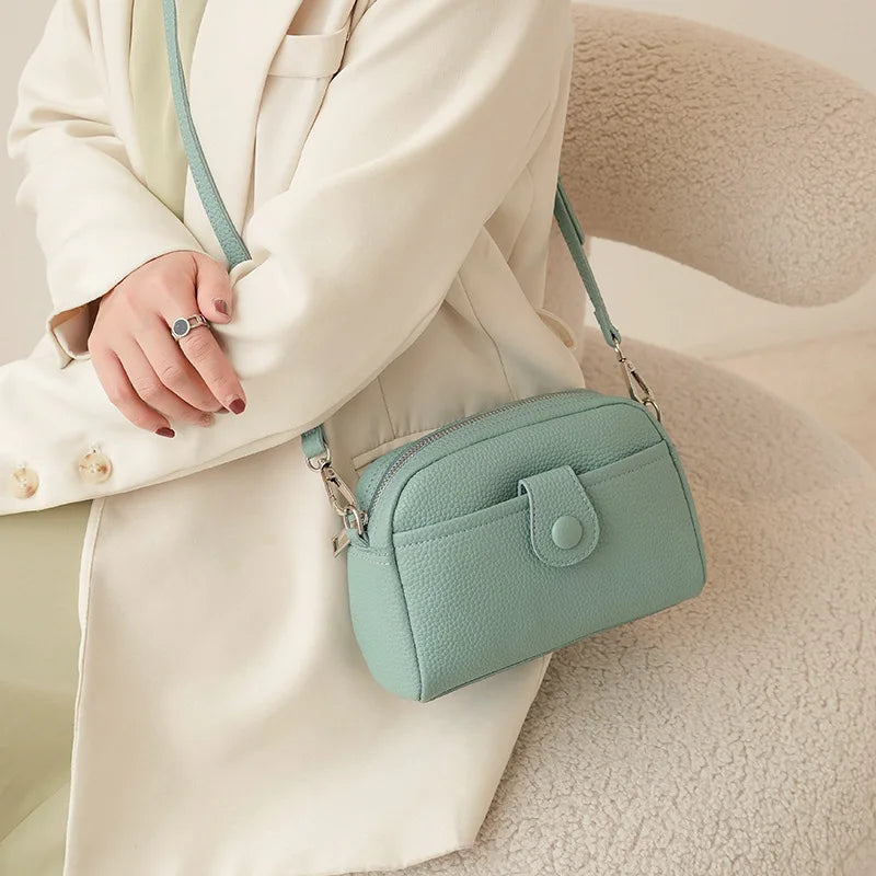 Fashion Brands Shoulder Bags For Women Simple PU Leather Crossbody Bag Shopping Phone Purse Female Messenger Handbag Pouch
