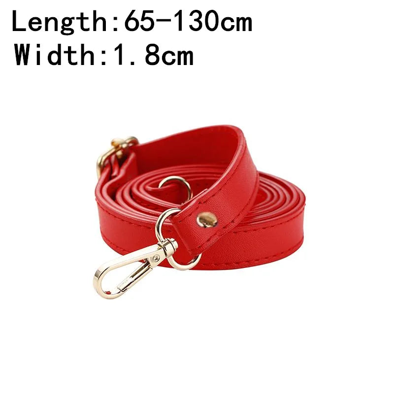 130cm Faux Leather Shoulder Bag Strap DIY Purse Handle Adjustable Crossbody Handbag Belt with Clasp Replacement Strap For Bags