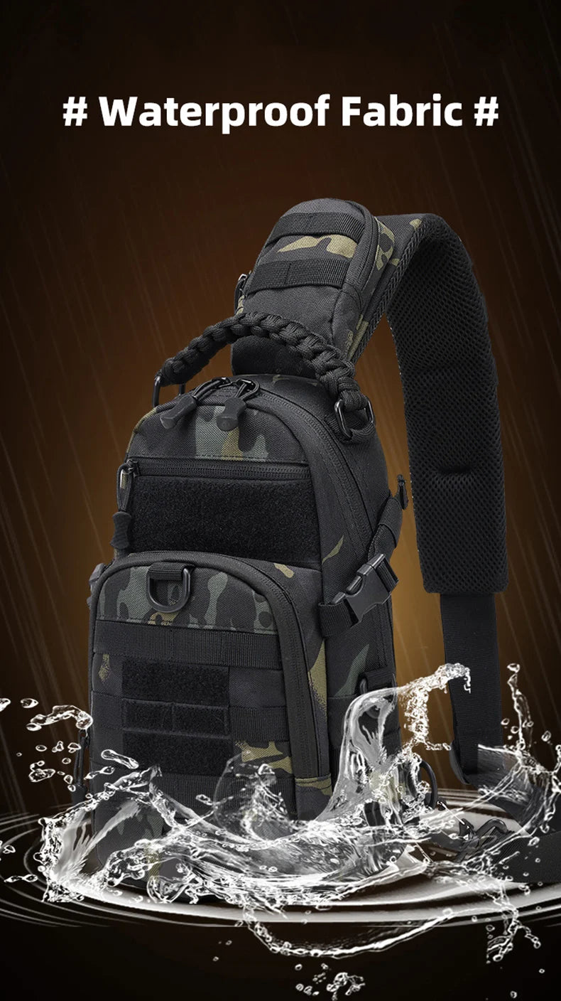 Camping Chest Bag Tactical Backpack for Men Sports Shoulder Outdoor Hiking Climbing Cycling Fishing MOLLE Sling EDC Fanny Pack