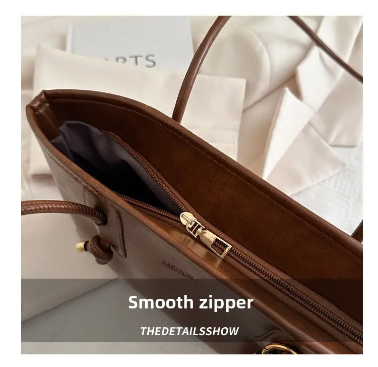 High Quality Texture Vintage Large Capacity Women's Bag Stylish Commuting Armpit Handbag Women Shoulder Bag Fashionable Tote Bag