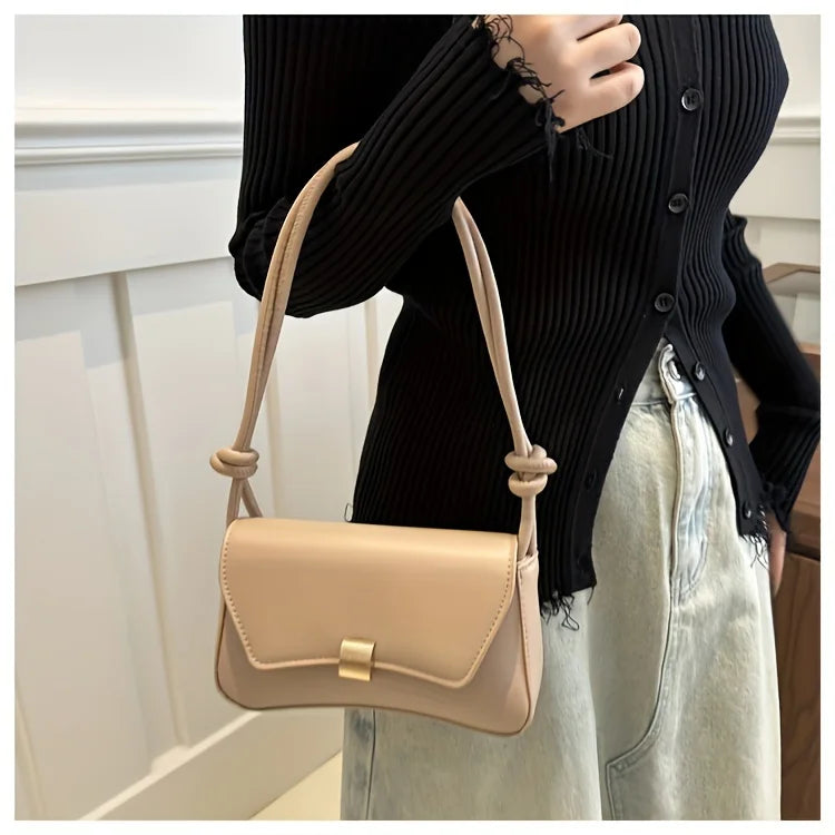 Vegan Crossbody Bag, Lightweight Solid Color Flap Purse, Design for Women Teens, Ideal for Office, College, Travel, Daily Use