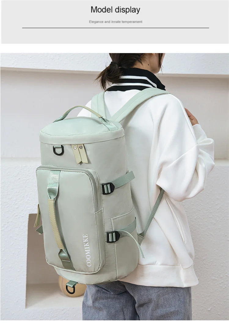 New fitness sport crossbody bag unisex backpack business trip large capacity short travel bag dry and wet separation luggage bag