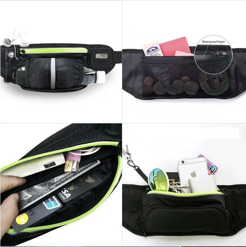 Sport Trail Running Belt Waist Bag Hydration Jogging Pouch Water Bottle Fanny Pack Men Women Gym Fitness Cycling Money Belt Bags