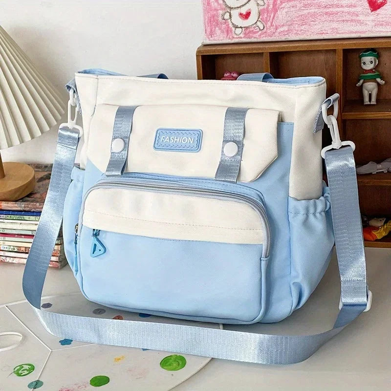 Chic Vintage-Inspired Canvas Tote Bag for Women - Waterproof, Adjustable Strap, Large Capacity Crossbody & Shoulder Handbag