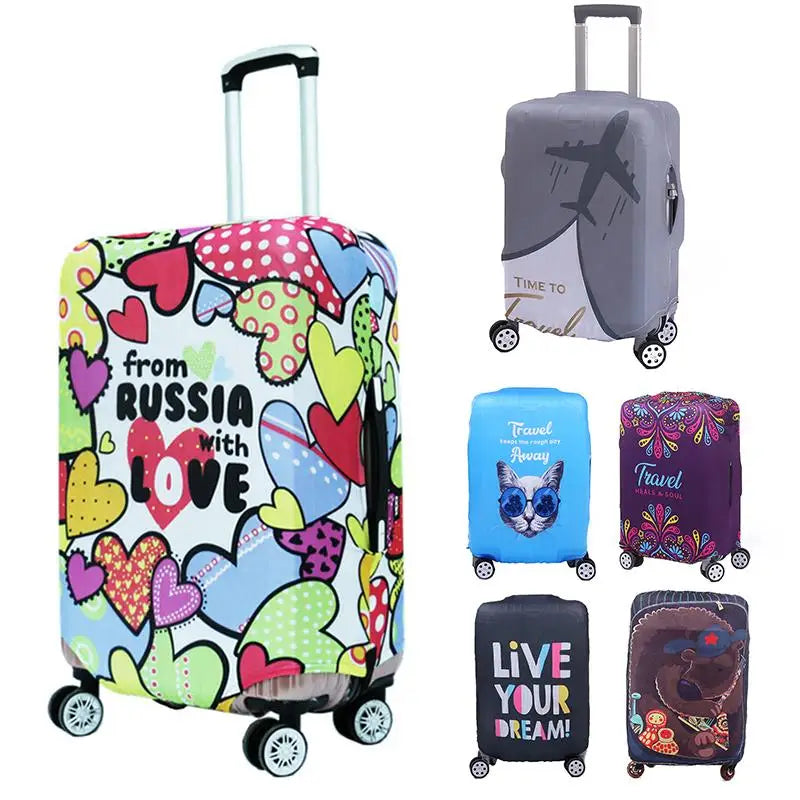 Luggage Protective Cover Travel Suitcase Dust-proof Cover Cartoon Suitcase Cover Travel Accessories Luggage Protective Cover New