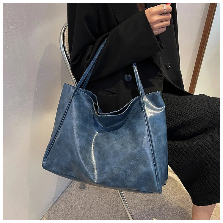 Retro PU Women's Handbag, Large Capacity Handbags Shoulder Bag, Street Leisure Shopping Tote Bag Bags, Suitable for Daily Use