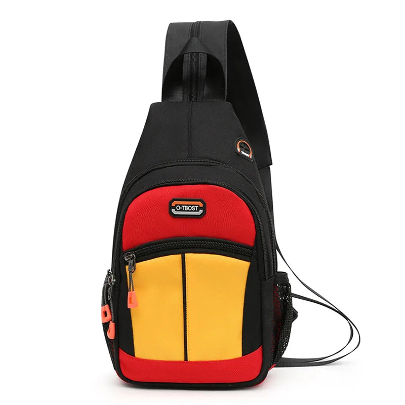 Women Nylon Sling Bag - Adjustable Strap, Multi-Pocket Crossbody Chest Pack for Men Travel & Sports for Daily Commute
