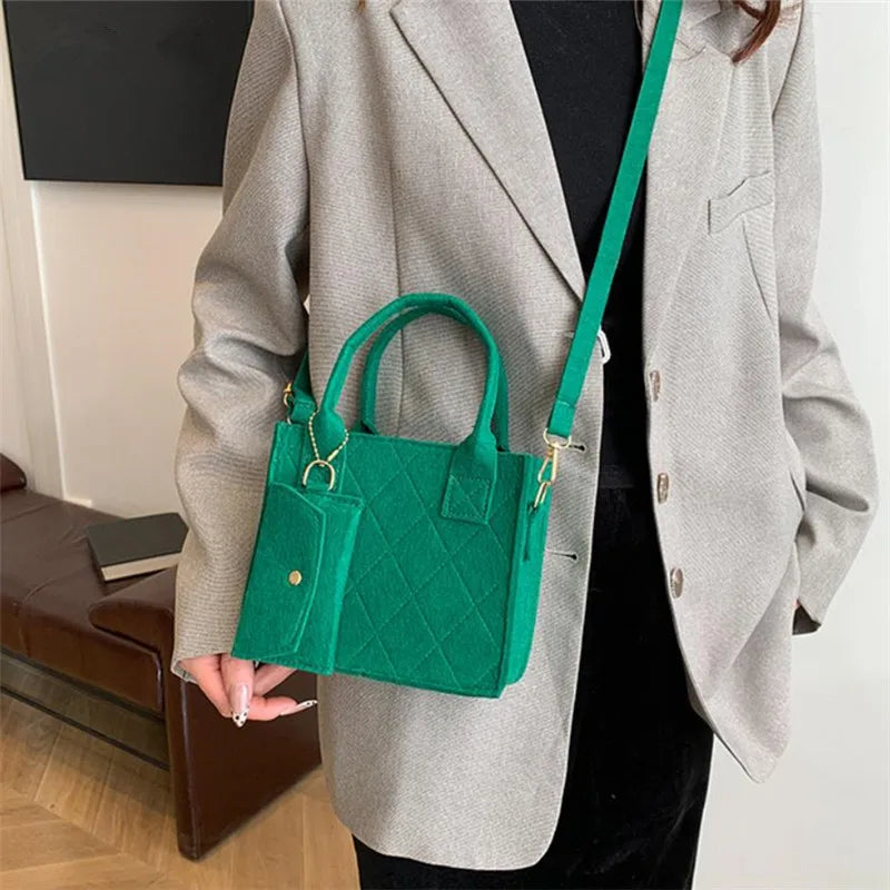 3pcs/set Embossed Women's Handbag Stylish Crossbody Bag Clutch and Wallet, Solid Color Square Shoulder Bag, Fabric for Daily Use