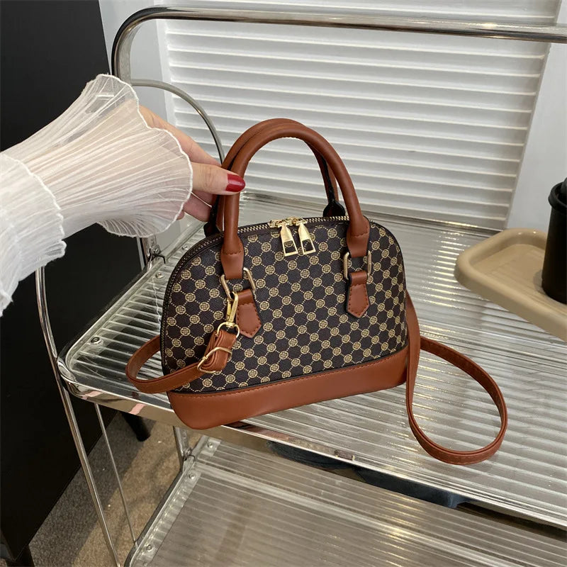 Fashion Shell Bag Ladies Small Pattern Design Purse and Handbag Shoulder Crossbody Bag For Women Daily Use
