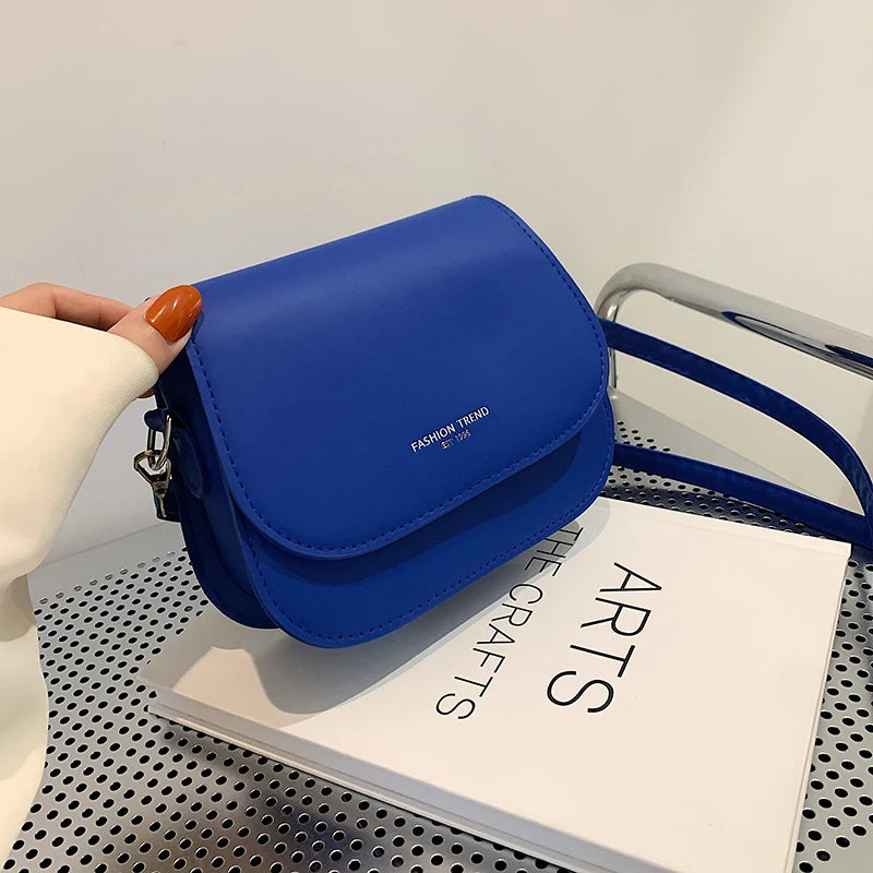 Vintage Saddle Crossbody Bag PU Leather Women's Luxury Design Small Handbag and Purse Ladies Travel Shoulder Messenger Bag Purse