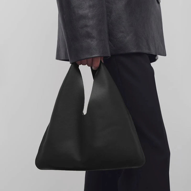 Simple Design Small Bindle Trendy Bag PU Leather Handbag for Women Casual Winter Shoulder Bags