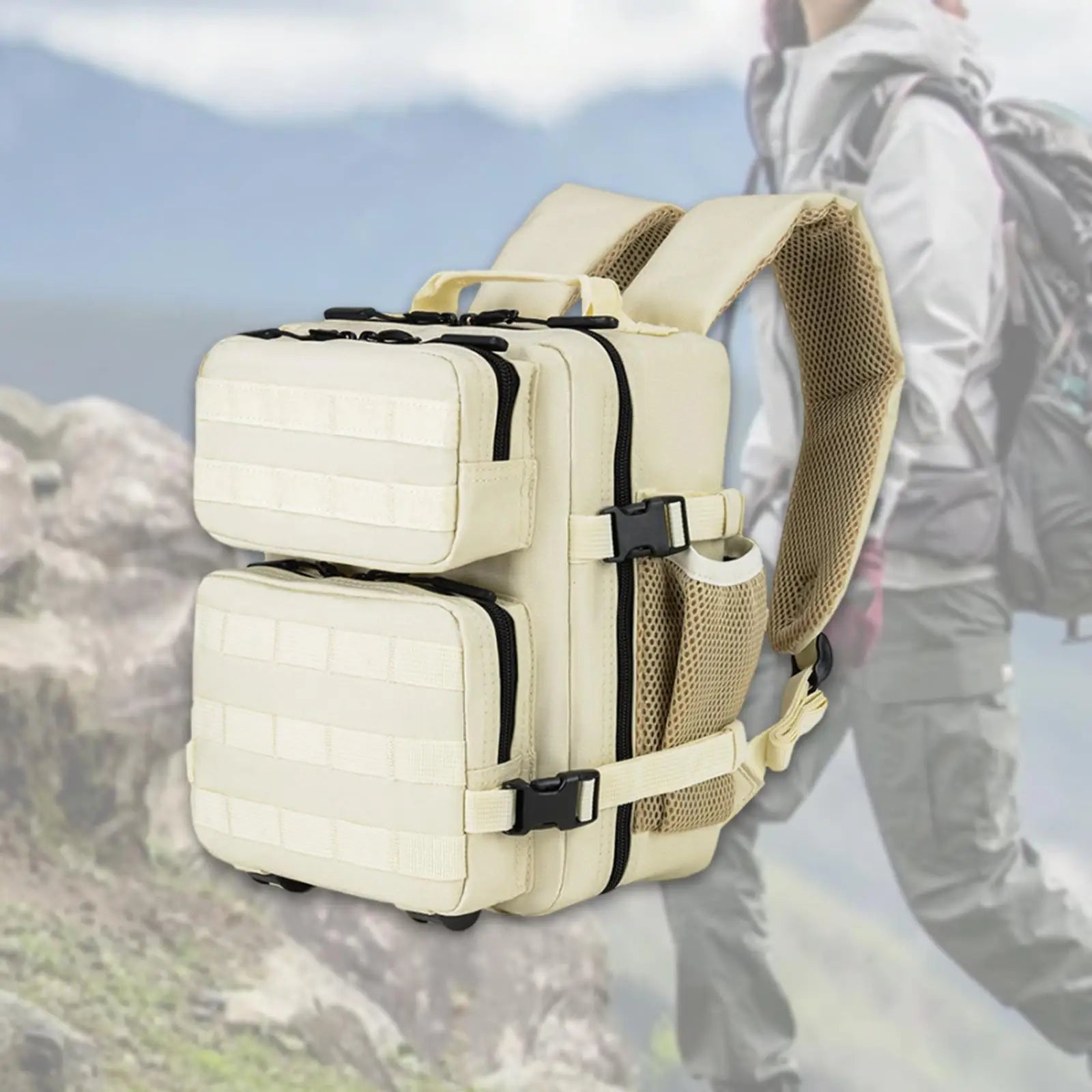 Camping Rucksack 9L Mountaineering Backpack Adjustable Strap Portable Gym Backpack for Sports Workout Travel Hiking Trekking