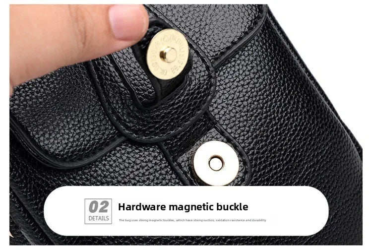 Mini Multifunctional Leather Shoulder Bag for Cellphone/Sport Cross Bags with Headphone Jack, Multi Layer Women's Bag with Cover