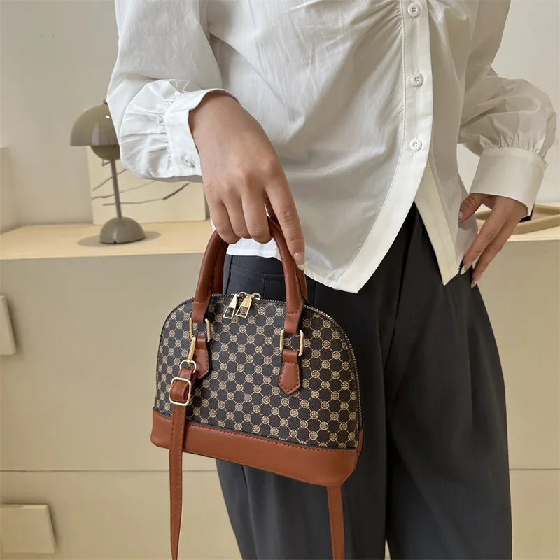 Fashion Shell Bag Ladies Small Pattern Design Purse and Handbag Shoulder Crossbody Bag For Women Daily Use