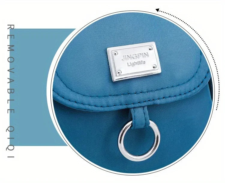 Ms. Fashion, Shoulder Bag, Mini Phone Bag, Multi-Layered Messenger Bag, Nylon Waterproof Fabric, And External Headphone Holes