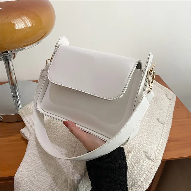 Trendy Fashion Flap Shoulder Bag For Women PU Leather Underarm Bags Designer Solid Color Armpit Handbag and Purse Girls Totes sa