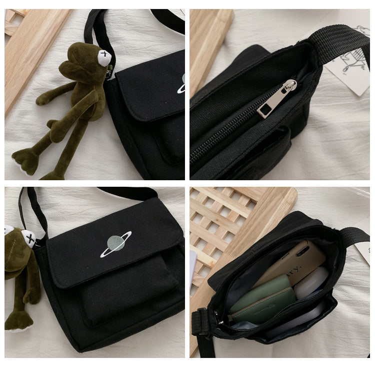 Casual Collage Student Messenger Bag Women Small Bag Canvas Shoulder Bag For Women Print Crossbody Bags Bolsas Sac