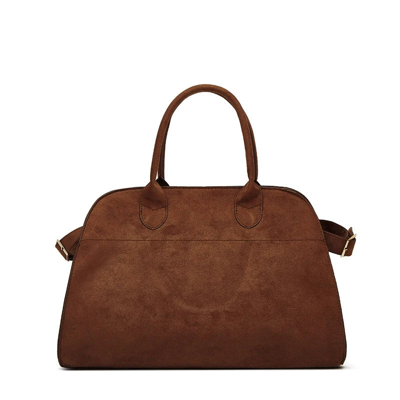 Suede Tote Bag High Quality Designer Luxury Boston Large Handbag Winter Vintage Women's Shoulder Bags