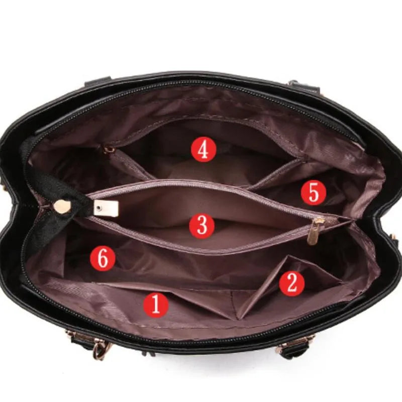 2pc/set Women Fashion Casual Totes, Luxury Handbags ,Designer Shoulder Bags, Crossbody Composite Bag Bolsos