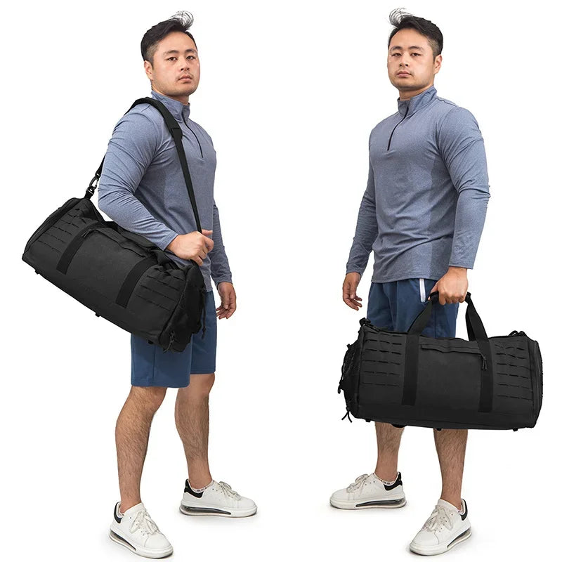 40L Sport Gym Bag Tactical Travel Fitness Training Bag With Shoe Basketball Outdoor Weekender Bags carry on bag hiking backpacks