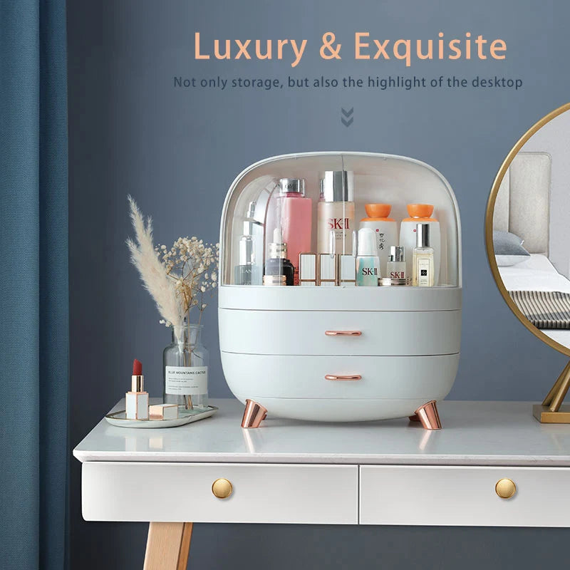 Makeup Container Polish Box Desktop Storage Organizer Makeup Drawer Large Box Cosmetic Capacity Storage Nail Jewelry Organizer