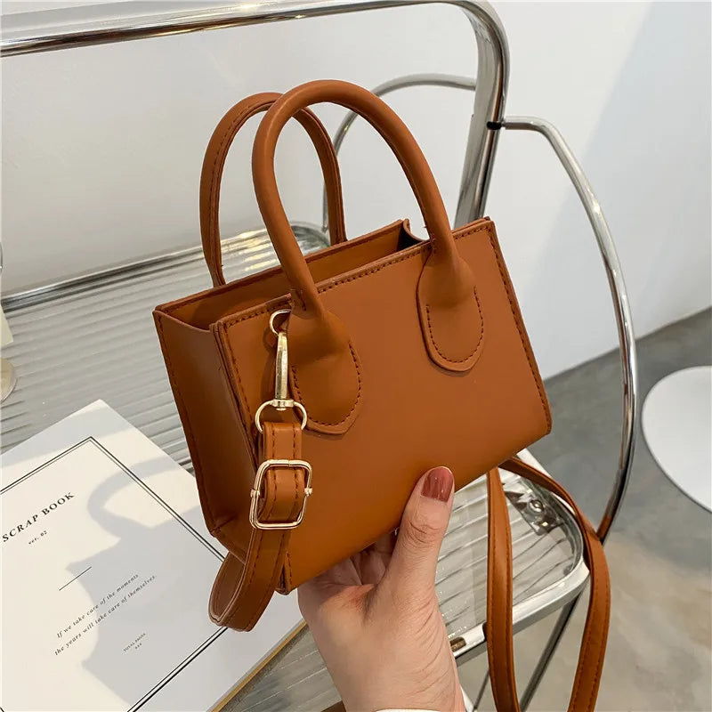 Soild Color Messenger Bags For Women PU Leather Brand Female Crossbody Shoulder Bag Luxury Design Mini Handbags and Purse Bag