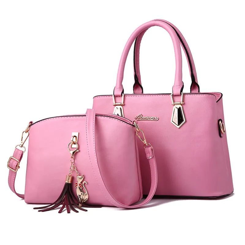 2pc/set Women Fashion Casual Totes, Luxury Handbags ,Designer Shoulder Bags, Crossbody Composite Bag Bolsos