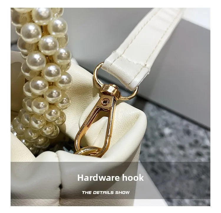 Solid Color Square Pleats Women's Bag Fashionable Cloud Bag, Stylish Soft Surface Handbag, Stylish Single Shoulder Messenger Bag
