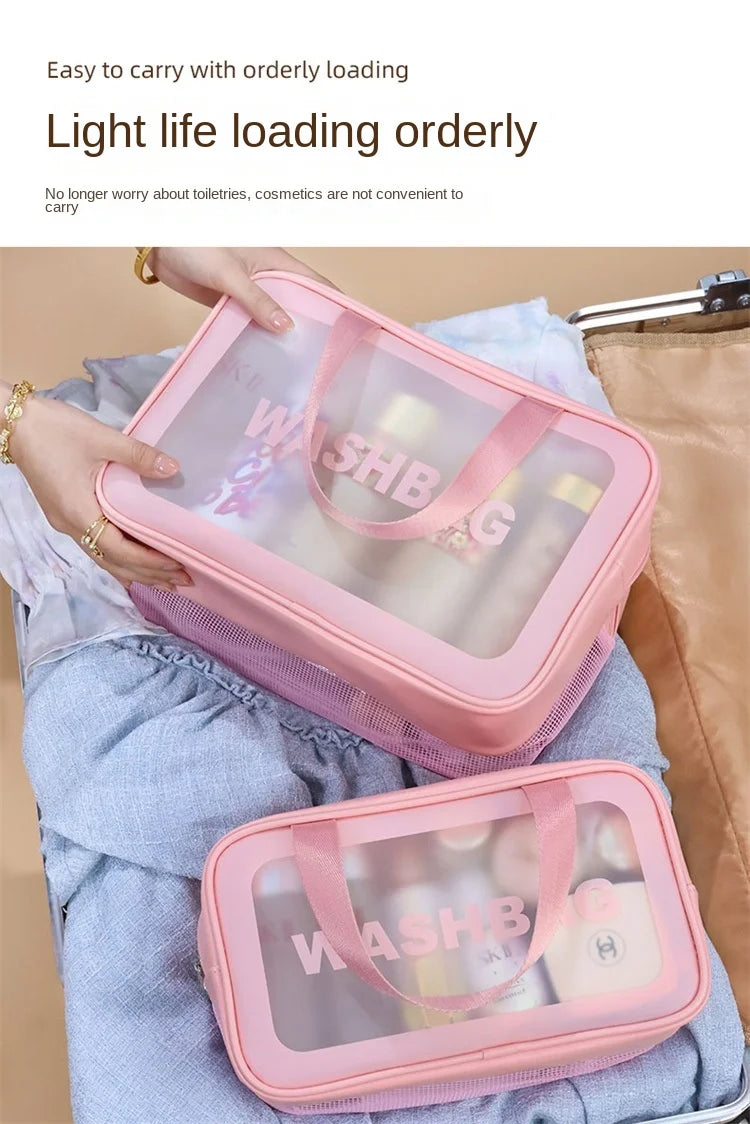 Wet Separate Bag Large Capacity Storage Bag Fitness Swimming Travel Portable Double Layer PVC Portable Cosmetic Bag #3571