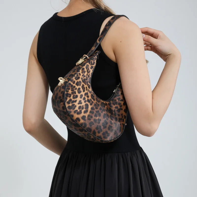 Cow Prints Underarm Shoulder Bags For Women French Style Small Crossbody Phone Bag Luxury Designer Versatile Handbags