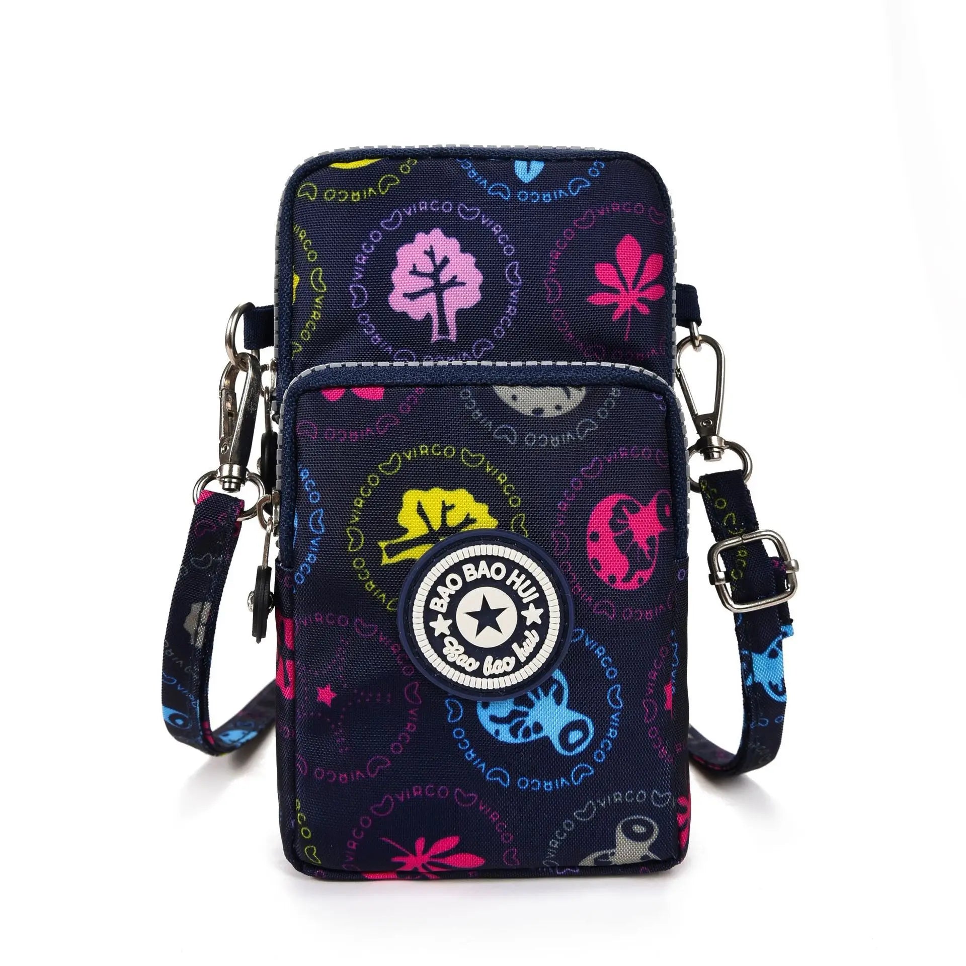 Sports Arm Bag, Women Mobile Phone Bag Running Messenger Purse Wallet, Women's Shoulder Cross Body Bags Multi Layer Zipper Pouch