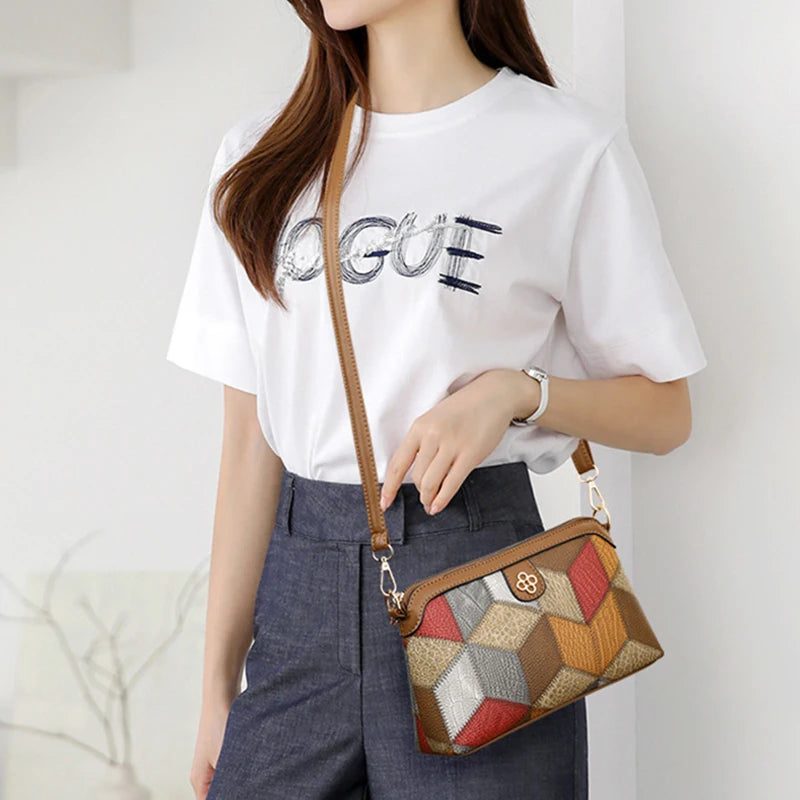 High Quality PU Leather Women Small Crossbody Shoulder Bags Luxury Handbag Lady Messenger Bag Simple Shell Phone Satchels