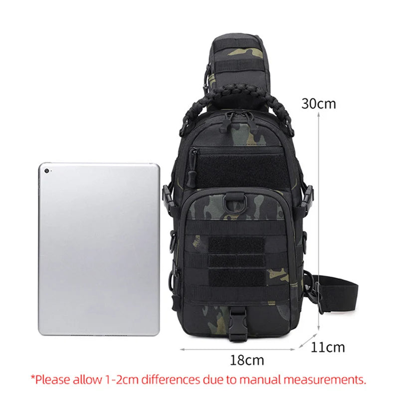 Camping Chest Bag Tactical Backpack for Men Sports Shoulder Outdoor Hiking Climbing Cycling Fishing MOLLE Sling EDC Fanny Pack