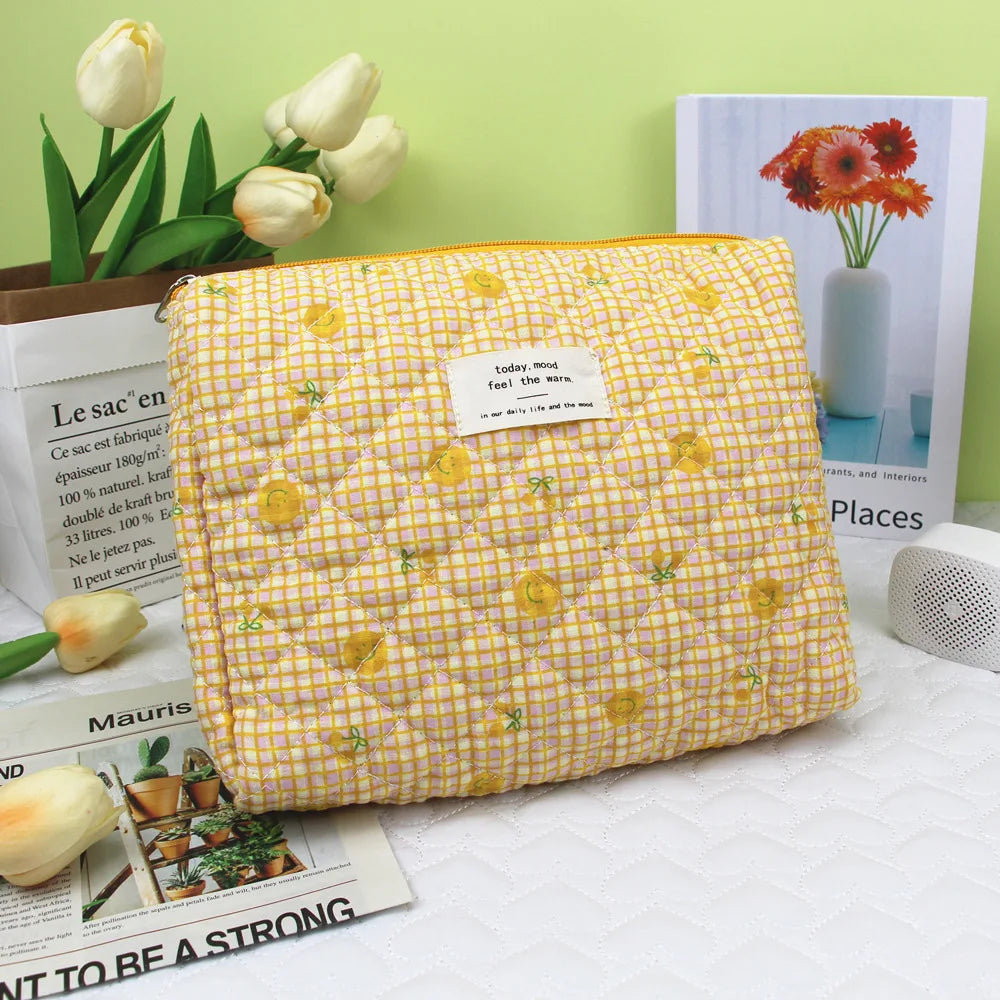 Colorful Aesthetic Pattern Clutch Storage Pouch, Zipper Lightweight Makeup Bag, Versatile Cosmetic Bag